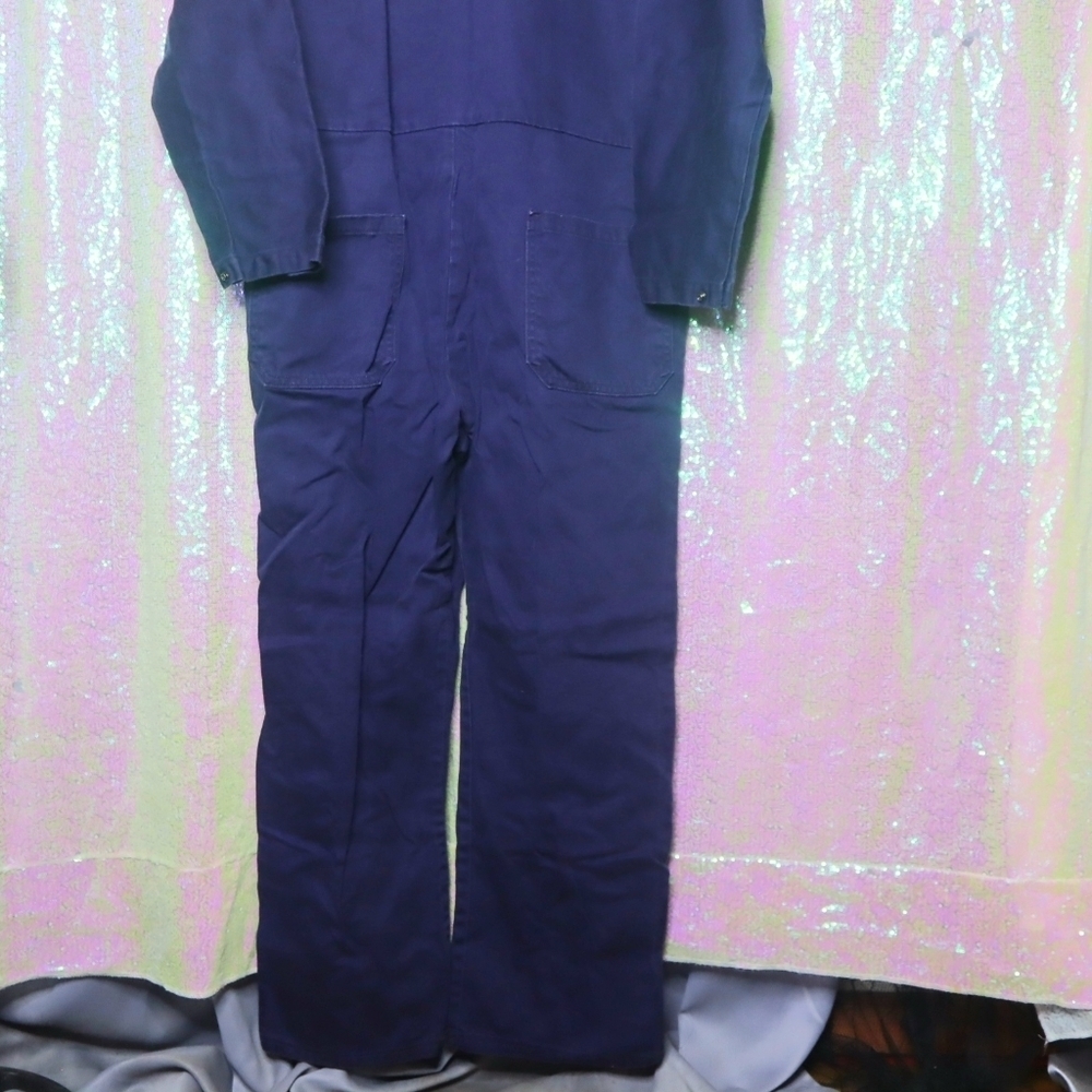 BLUE VIOLET COVERALLS L Steel Grip Canvas Twill Cotton Work Utility Mechanic - Picture 3 of 10